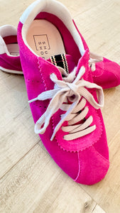 Fuchsia Suede Sneaker