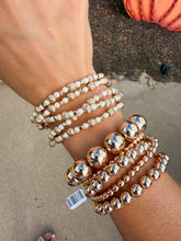 Gold Multi Size Beaded Bracelet Set of 5