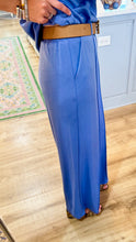 Chambray Sleeveless Mockneck Pant Set