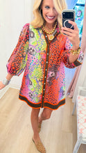Multi Leopard Floral Mini Dress