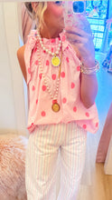 RESTOCK Pink Polka Dot Bow Top