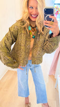 Olive Paisley Print Jacket