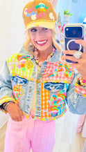 Multi Plaid Contrast Denim Jacket