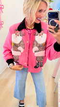 Queen of Sparkles Pink Leopard Suit Santa Cardigan