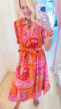 Fuchsia Multi Floral Patchwork Maxi Dress