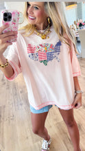 Blush America Patch Short Sleeve Top