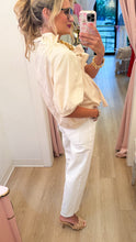 Cream Ruffle Detail Top