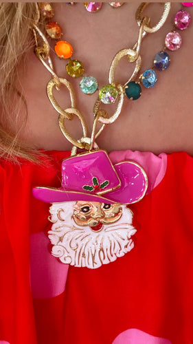 Pink Santa Statement Necklace