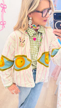 Cream Velvet Eye Jacket