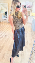 THML Animal Print Contrast Maxi Dress