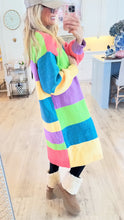 Multi Color Long Open Cardigan