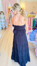 Black Eyelet Tiered Maxi Dress