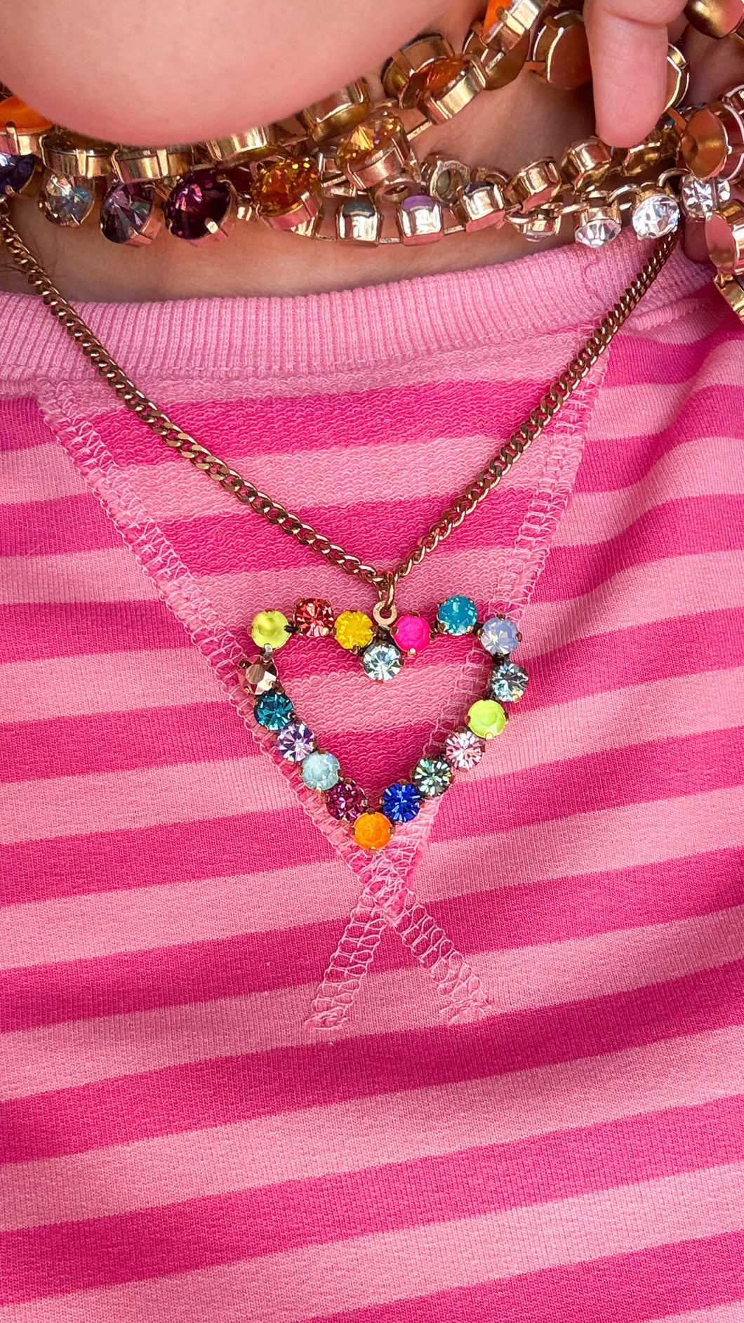 TOVA Mini Heart Pop Necklace