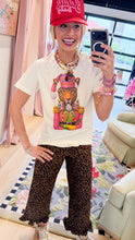 Leopard Ruffle Hem Pants