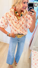Cream Cowgirl Print Button Up