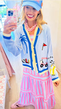 Baby Blue Multi Par Tee Time Cardigan