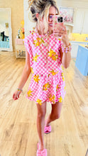 Pink Gingham Lemon Scallop Mini Skort Set