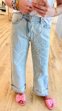 Denim Heart Patch Pants