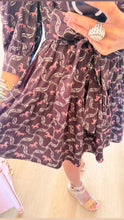 Brown Horse Print Mini Dress