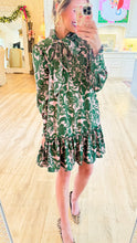 Uncle Frank Pink and Green Bow Neck Dress