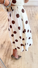 Brown and Ivory Polka Dot Skirt Set
