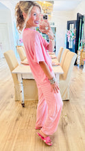 Bubblegum Pink Stripe Lounge Pant Set