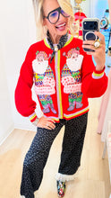 Queen of Sparkle Red Santa Cardigan