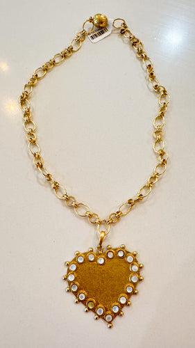 Gold Heart Chain Necklace