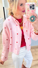 Deal Of The Day Pink and Red Heart Cardigan