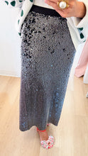 Black Sequin Maxi Skirt