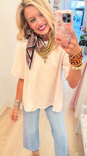 Ecru Faux Suede Top
