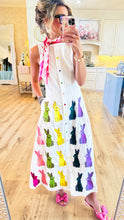 Queen of Sparkles White Multi Bunny Midi Dress