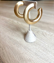 Matte Gold Thick Hoop Earring