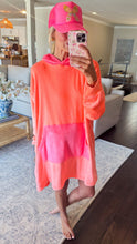 Neon Coral Soft Oversize Lounge Hoodie