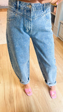 Rhinestone Barrel Jeans