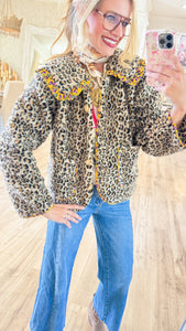 Ivy Jane Leopard Sherpa Jacket