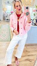 Deal Of The Day Pink and Red Heart Cardigan