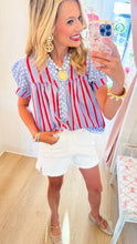 Stars and Stripes Puff Sleeve Top