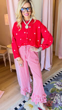 Red Star Embroidered Cardigan