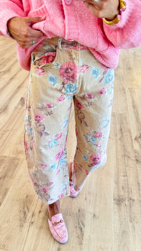 Rose Garden Barrel Jeans