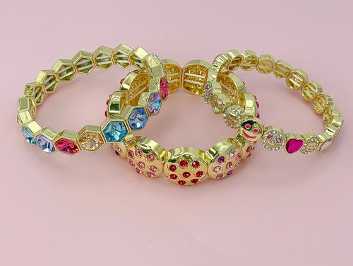 Smiley Sparkle Bracelet Set