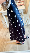 Black and White Polka Dot Midi Skirt