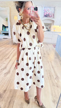 Brown and Ivory Polka Dot Skirt Set