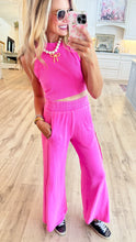 Fuchsia Mineral Washed Pant Set
