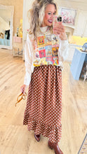 THML Brown Polka Dot Maxi Dress