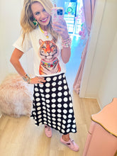 RESTOCK Black and White Polka Dot Midi Skirt