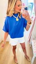 Blue Crew Neck Sweater