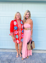 Light Pink Floral Sequin Maxi Dress