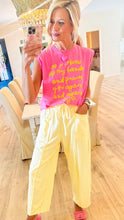 Yellow Mineral Washed French Terry Pants