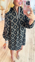 Black Geometric Mini Dress
